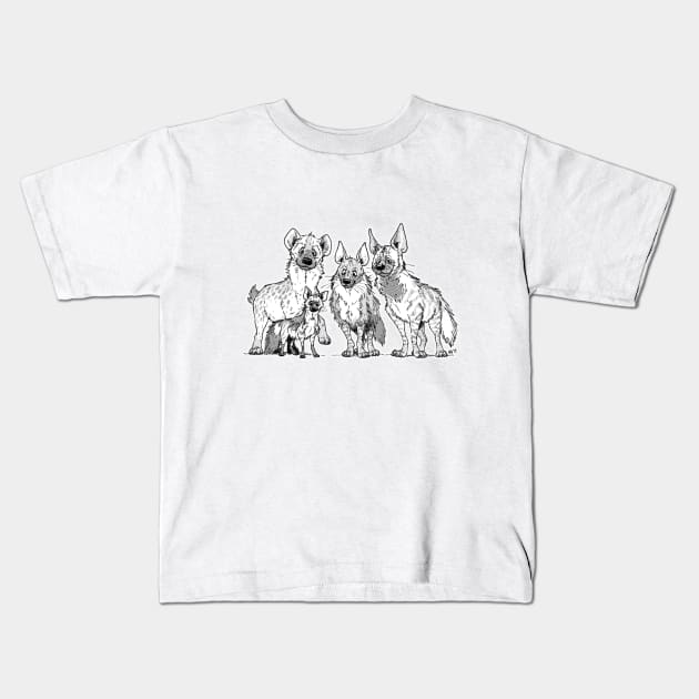 Hyenas - Two-toned Kids T-Shirt by HenriekeG